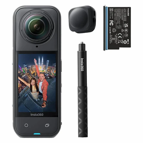 Câmara De Ação 360º 8K WiFi Starter Bundle INSTA360