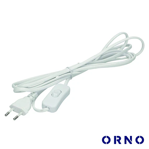 Cabo Alimentação C/ Interruptor 3m Branco ORNO