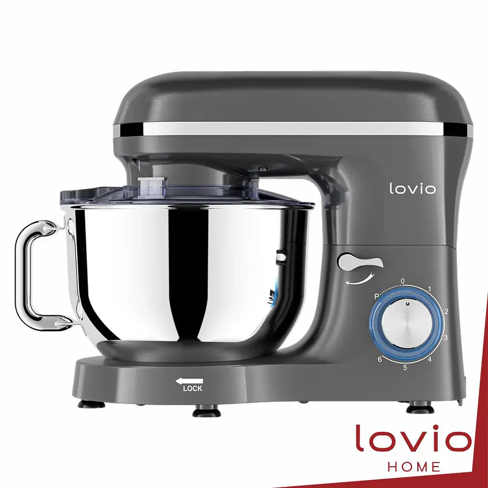 Robô de Cozinha 1900W C/ Taça Inox 6.2L Cinzento LOVIO 1