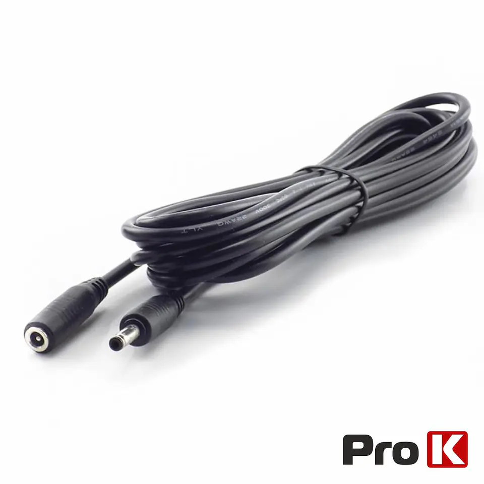 Cabo Alimentação DC Macho / Fêmea 5.5x2.5mm 3M PROK 1