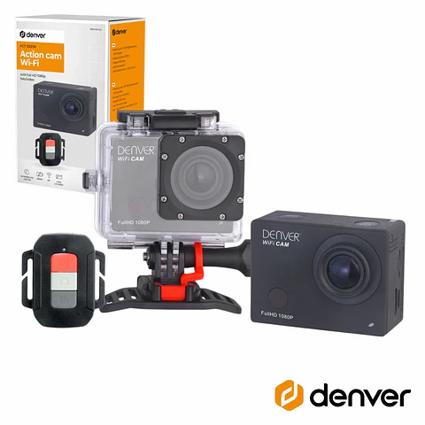 Câmara De Ação Full HD 1080P 8MP Preto DENVER