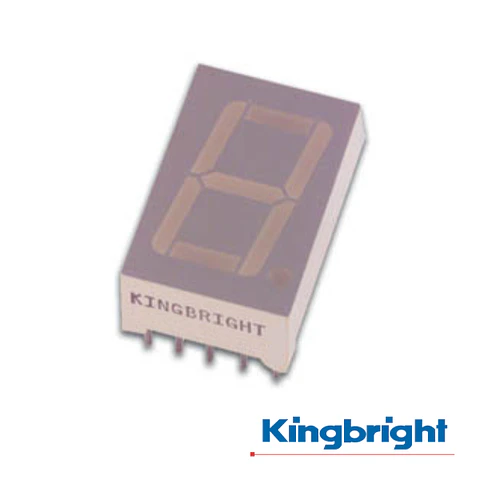 DISPLAY 1 DÍGITO 10MM ANODO COMUM VERMELHO KINGBRIGHT