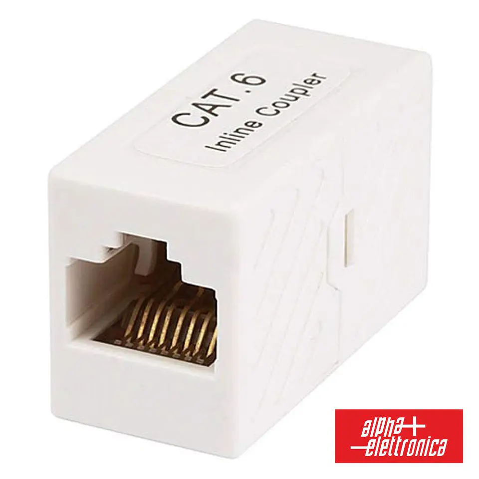 FICHA ADAPTADOR RJ45 8P8C CAT6A FÊMEA / FÊMEA 1