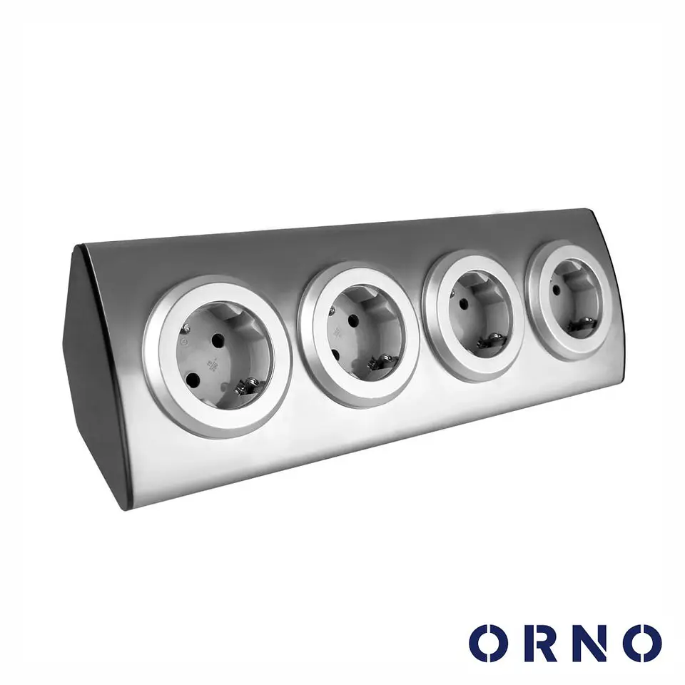 Extensão Elétrica 4x Schuko Inox ORNO 1