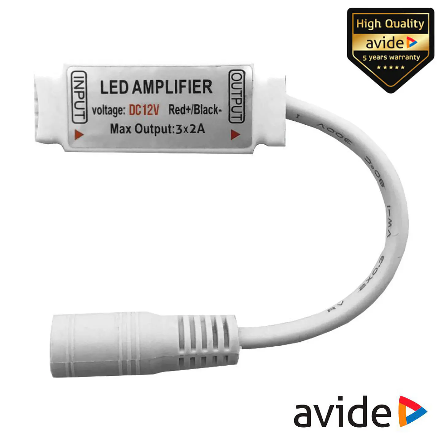 Mini Amplificador P/ Fita LEDS RGB 12V AVIDE 1