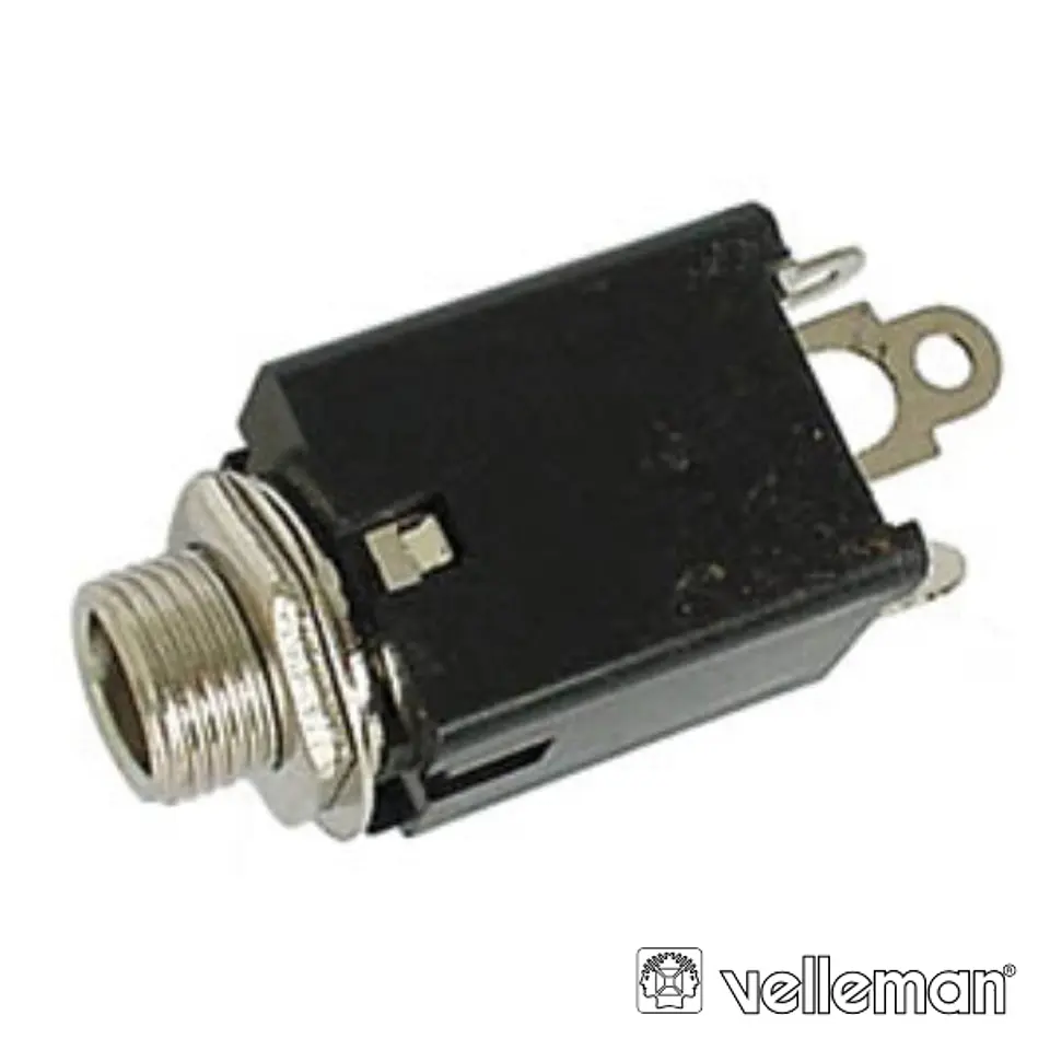 FICHA JACK 6.35MM FÊMEA ST P/ CHASSIS C/ INTERRUPTOR 1