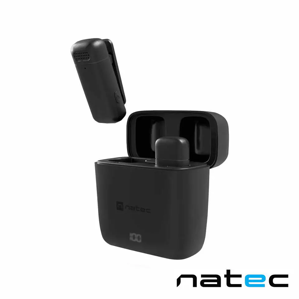 Microfones Lapela HOPPER S/ Fios C/ Receptor USB-C NATEC 1