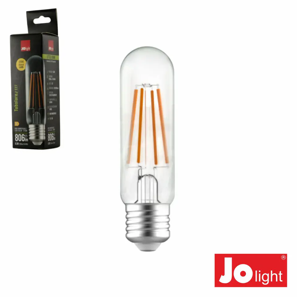 Lâmpada LED E27 T32 Filamento 6.5W 230V 2700K 806lm JOLIGHT 1
