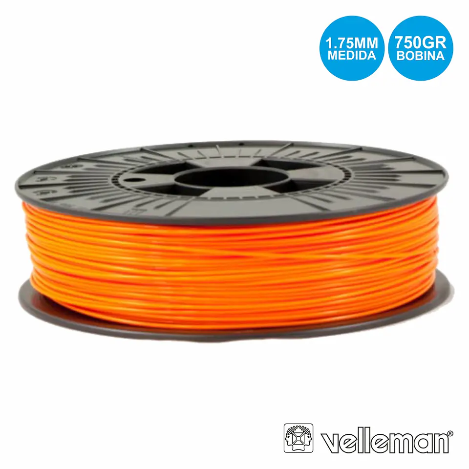 ROLO DE FILAMENTO P/ IMPRESSÃO 3D 1.75MM 750G LARANJA 1