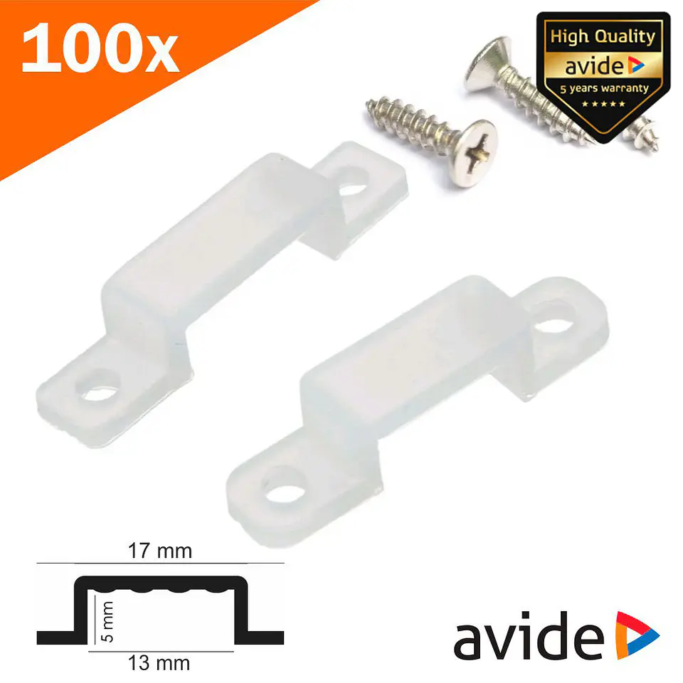 Suporte Plástico P/ Fita LED 5050 AVIDE 1