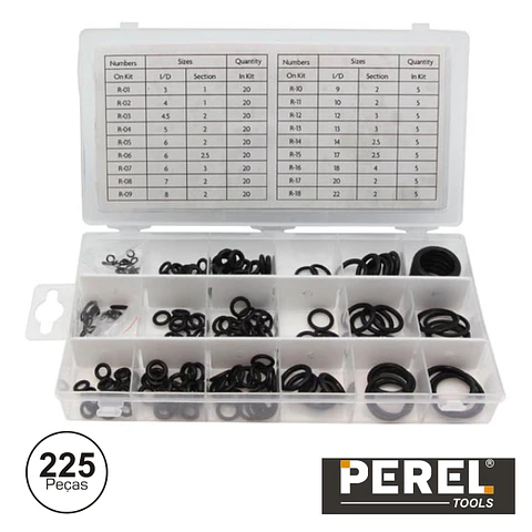 KIT DE O-RINGS BORRACHA NITRÍLICA 225X PEREL