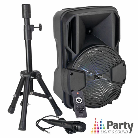 COLUNA AMPLIFICADA 8" USB/BT/SD SUPORTE/MICRO PARTY