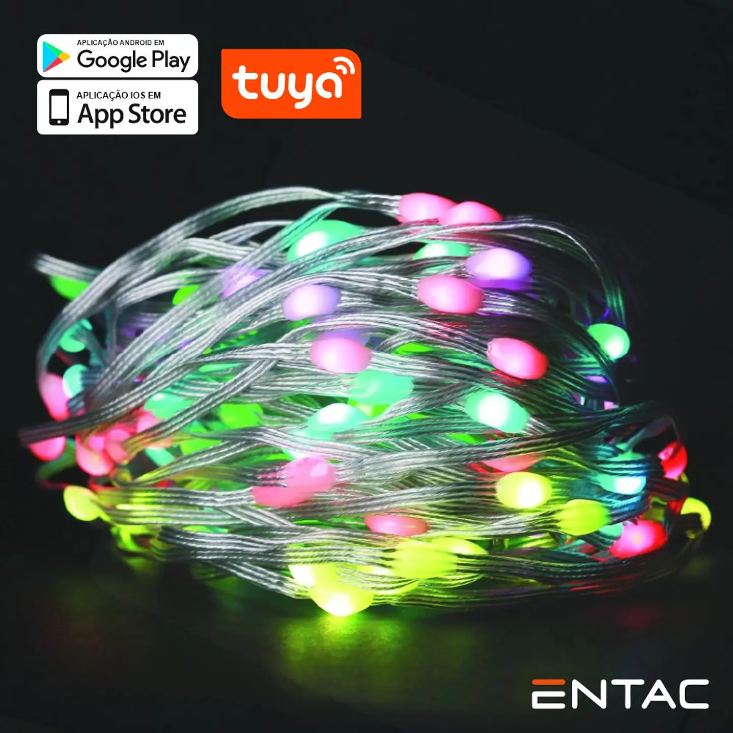 Grinalda 200 LEDS Multicor APP TUYA 220V 20m 1