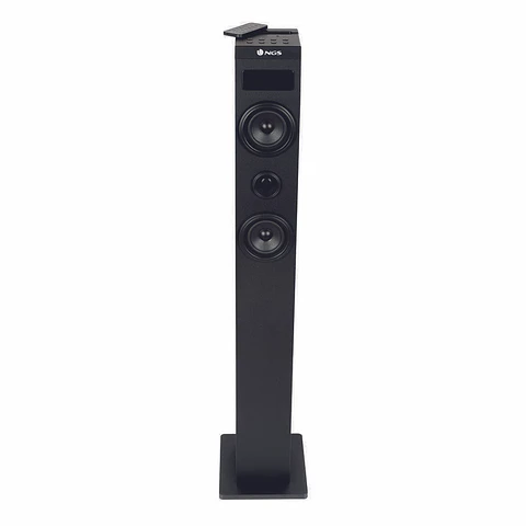 Coluna Bluetooth 80W USB/FM/AUX Em Madeira NGS
