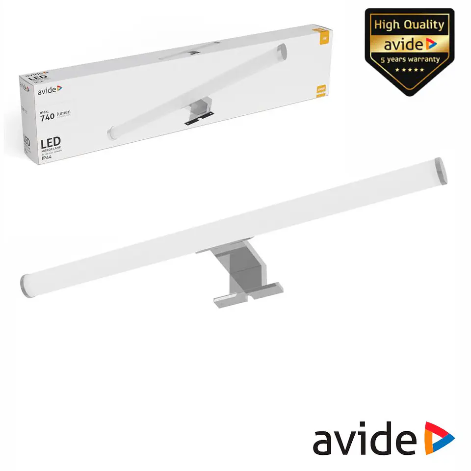 Candeeiro LED 7W 740lm 500mm 4000K IP44 Cromado AVIDE 1