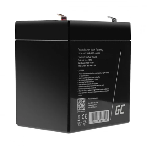 Bateria Chumbo Gel AGM 12V 4A GREEN CELL