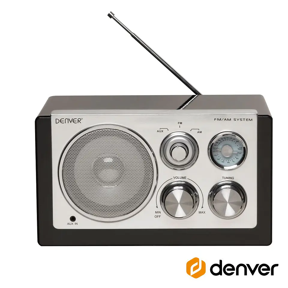 Rádio AM/FM/AUX Portátil Branco DENVER 1