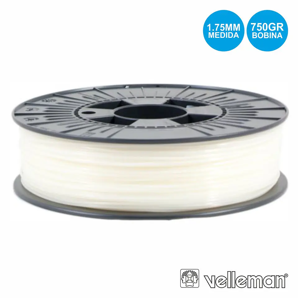 ROLO DE FILAMENTO P/ IMPRESSÃO 3D 1.75MM 750G NATURAL 1