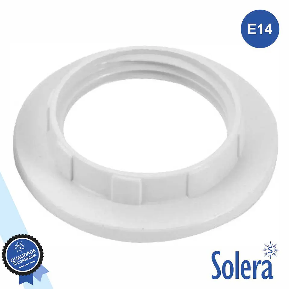 ARRUELA P/ CASQUILHO E14 BRANCO SOLERA 1