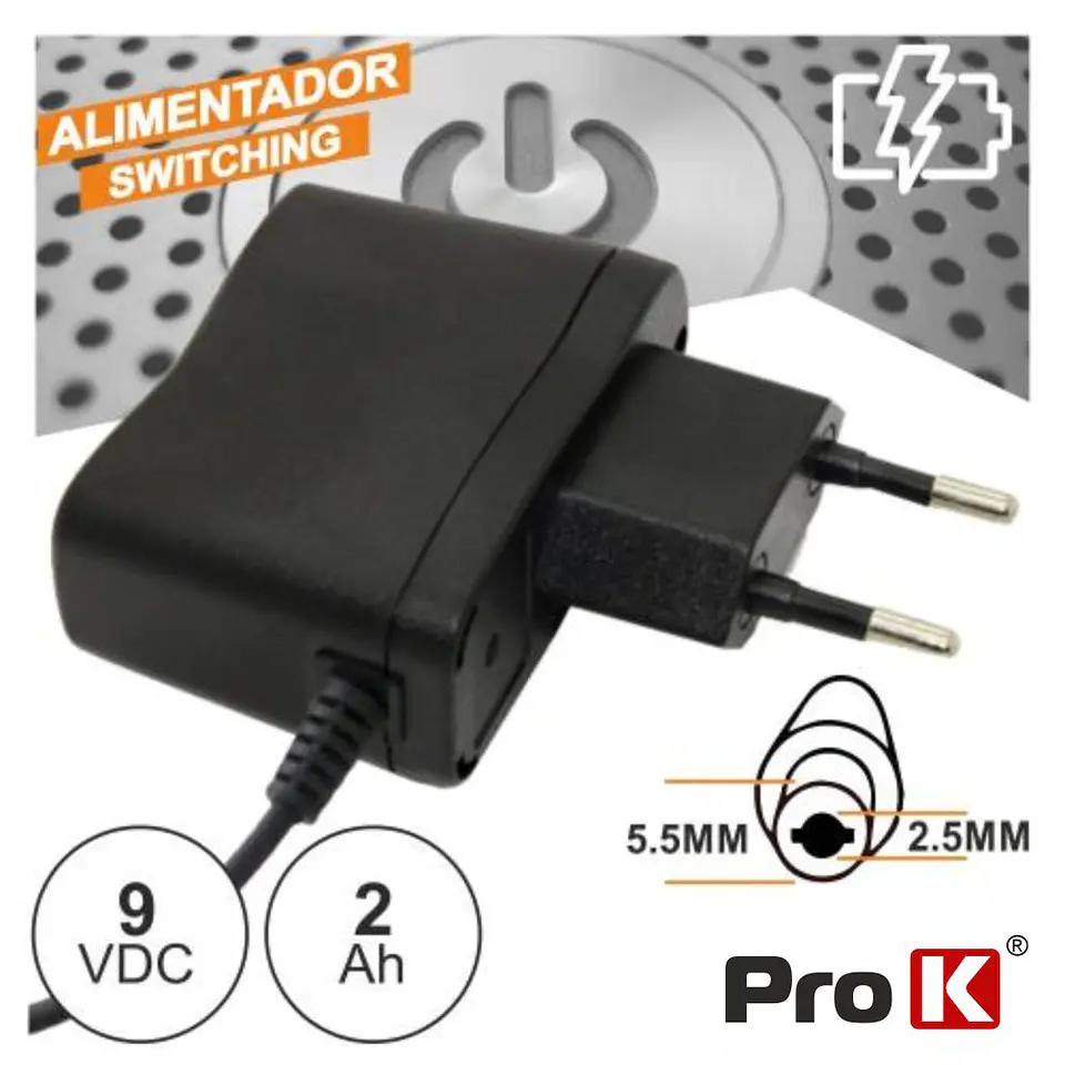 ALIMENTADOR SWITCHING 9V 2A PROK 1