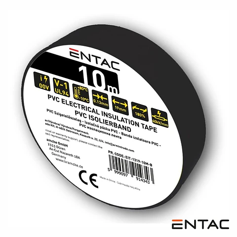 Fita Isoladora Preto 10M ENTAC