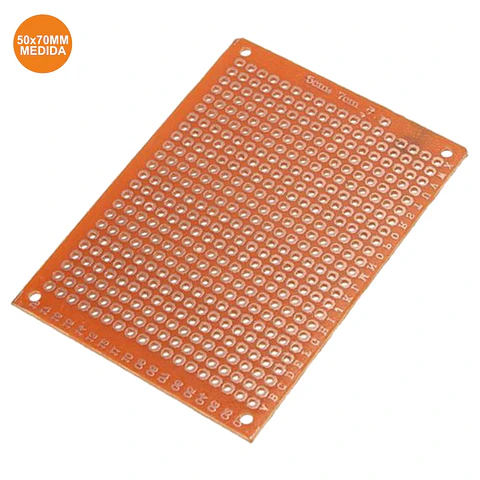 PLACA CIRCUITO IMPRESSO PERFURADA EM PONTOS 50X70MM
