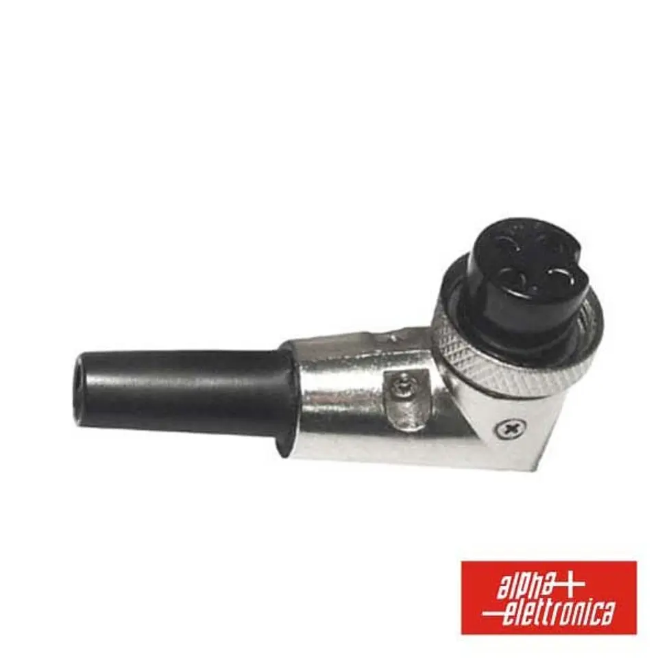 FICHA MICROFONE 4P FÊMEA 90º ÂNGULAR 1