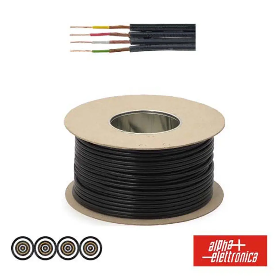 CABO ELETRONICA 4 CONDUTORES + 4 MALHAS 4x0.14 Dim 3x13 1