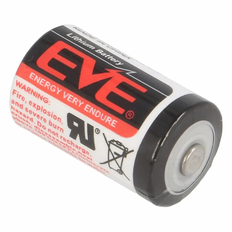 Pilha Lítio 1/2AA ER14250 3.6V C/ Fios 1200mA EVE 1