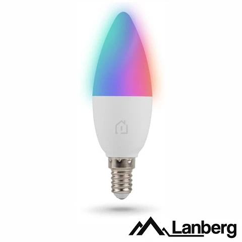 Lâmpada E14 5W LED RGBW 3500K 450lm LANBERG