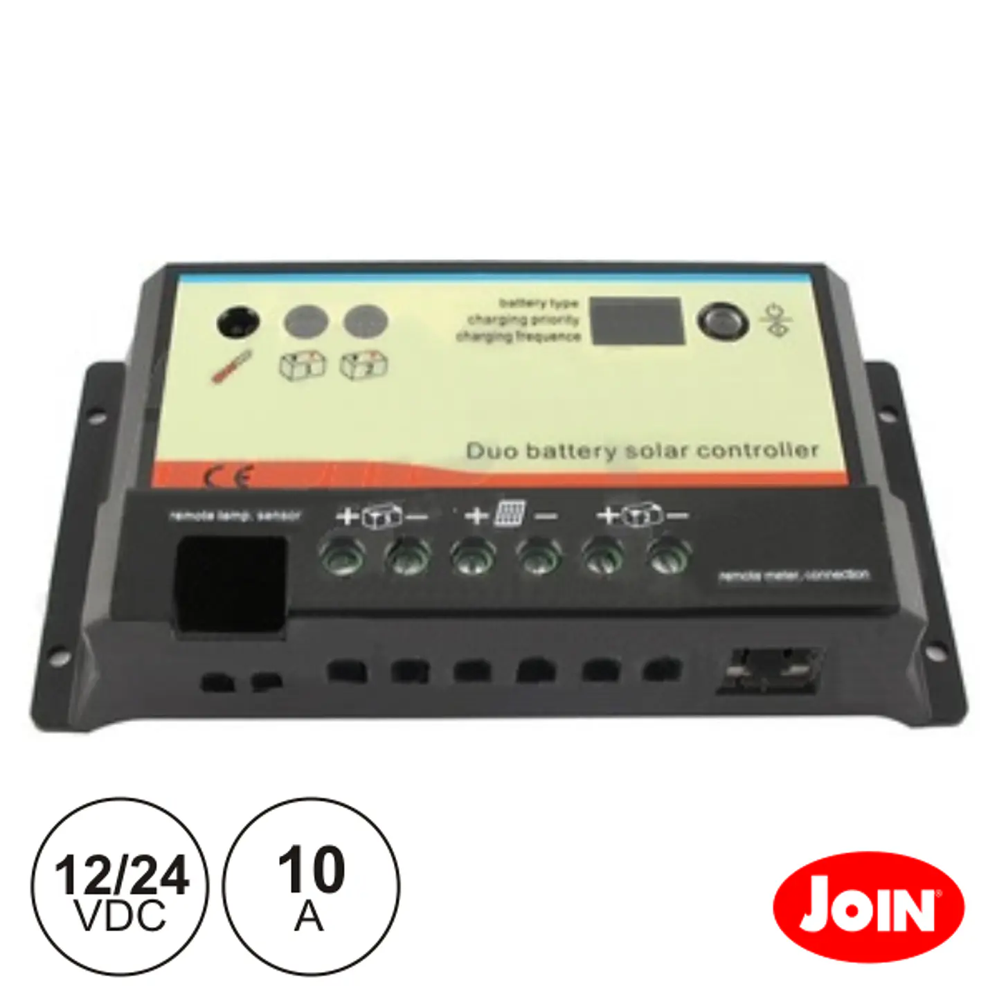 REGULADOR PAINEL FOTOVOLTÁICO 10A 12/24VDC JOIN 1