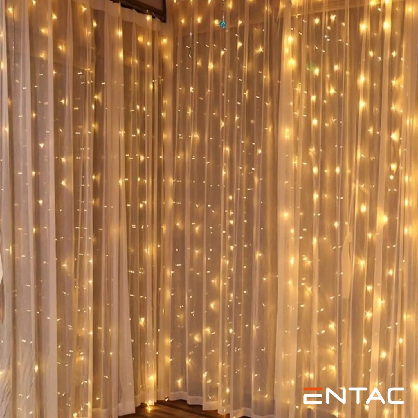 Grinalda 150 LEDs Cortina 1.5x1.5m ENTAC 1