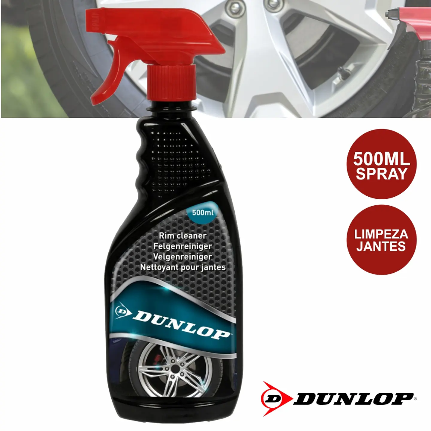 SPRAY DE 500ML LIMPEZA JANTES DUNLOP 1