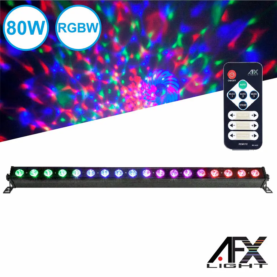 Barra Luz Interior 80W RGBW DMX AFXLIGHT 1