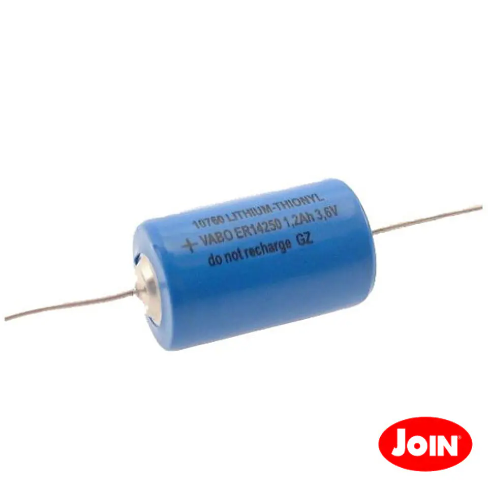 PILHA LITHIUM 1/2AA ER14250 3.6V C/ FIOS 1200MA JOIN 1