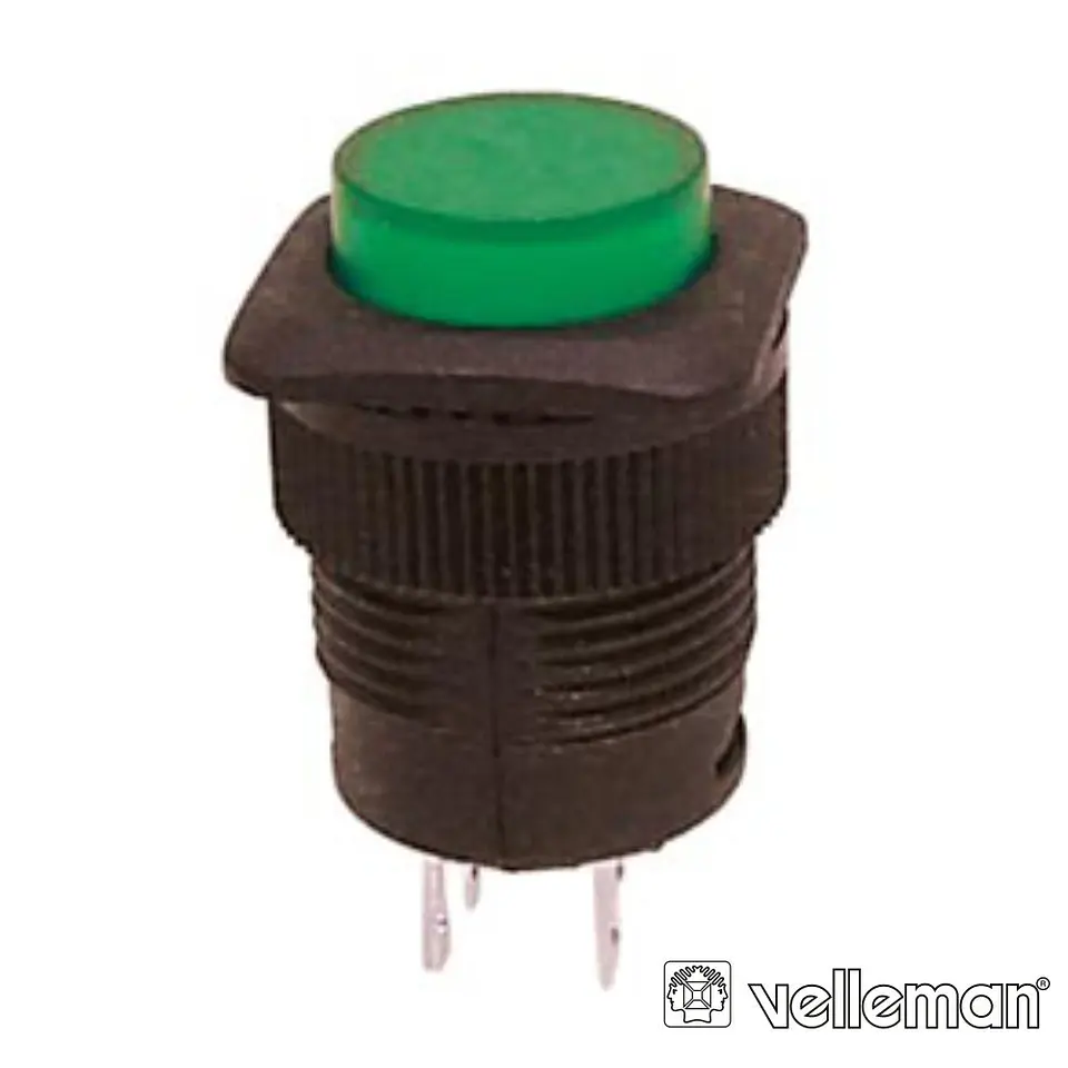 Interruptor OFF-(ON) Verde c/ LED VELLEMAN 1