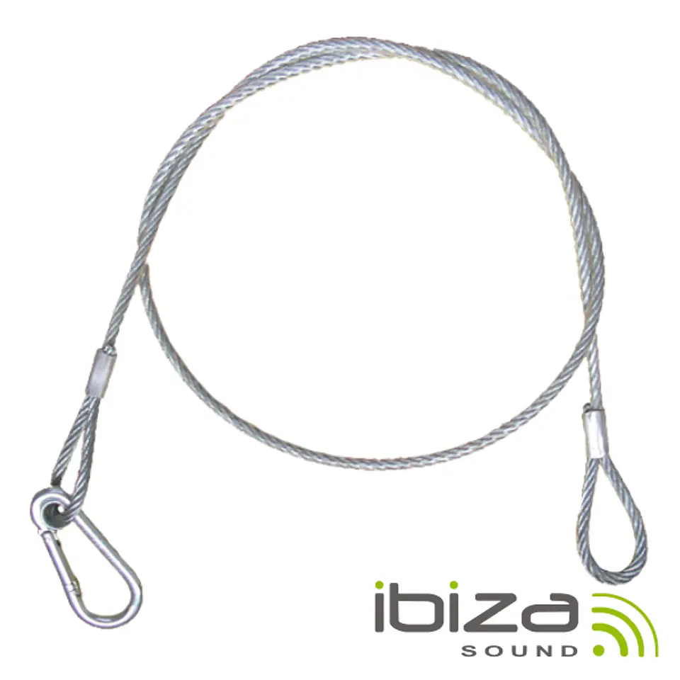 CABO DE SEGURANÇA AÇO C/ MOSQUETÃO Ø6MM 87CM IBIZA 1