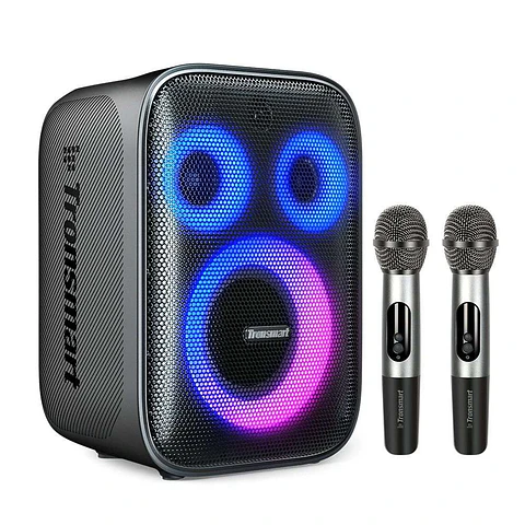 Coluna Bluetooth V5.3 120W HALO 200 IPX4 + 2x MIC S/ Fios