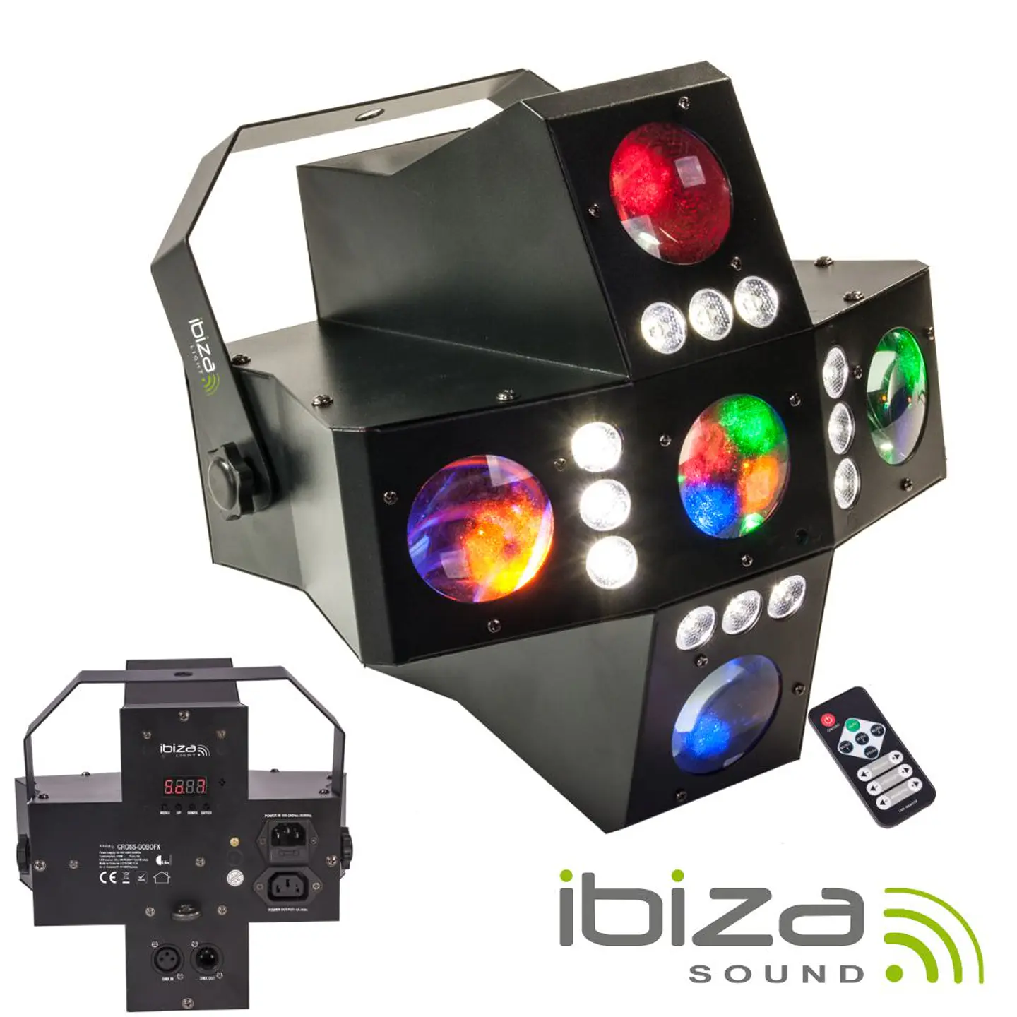 Projetor Luz 2em1 RGBA LED DMX IBIZA 1