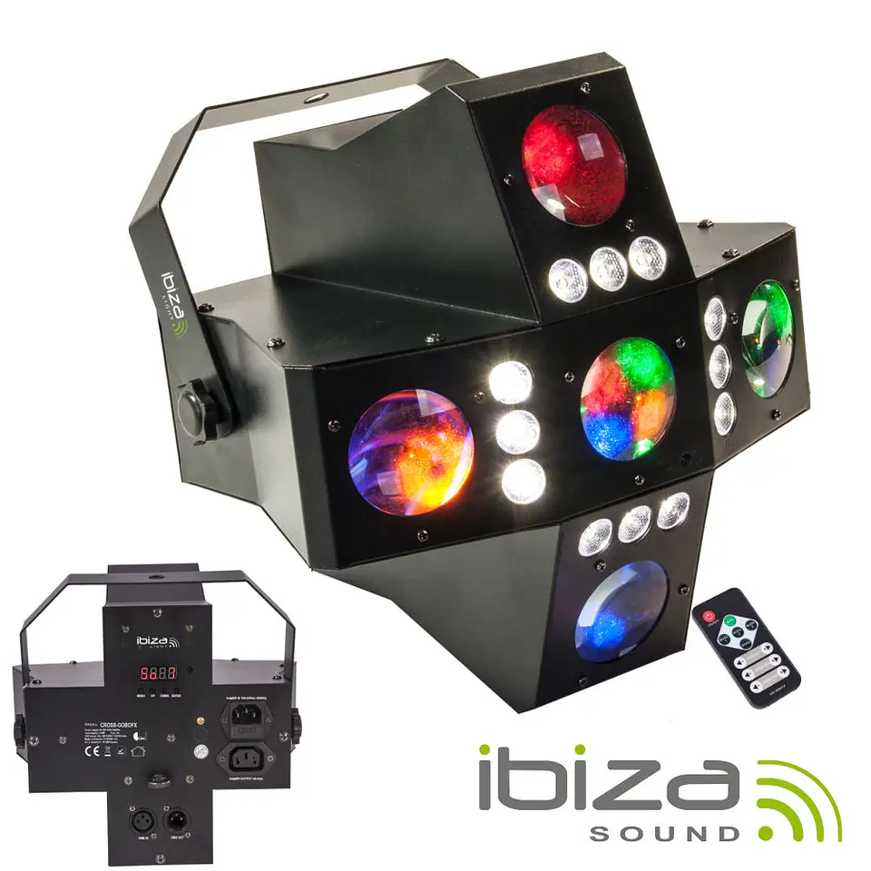 Projetor Luz 2em1 RGBA LED DMX IBIZA 1