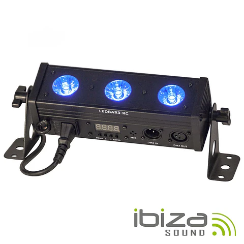 BARRA DE LEDS C/ STROBE 3 LEDS RGBW 8W DMX COMANDO IBIZA