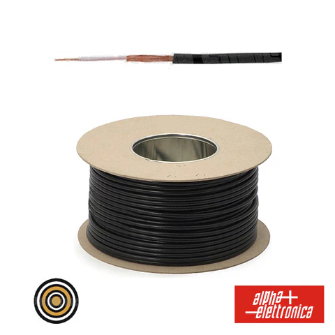 CABO ELETRONICA 1 CONDUTOR + MALHA 1x0.50 °5.3 PRETO