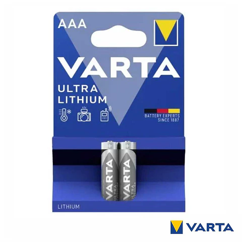 Pilha ULtra Lítio LR3/AAA 1.5V 2x Blister VARTA