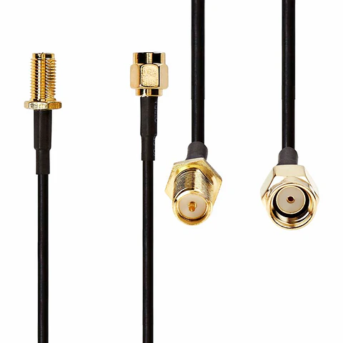 Cabo de Antena SMA Macho - SMA Fêmea 3m Preto