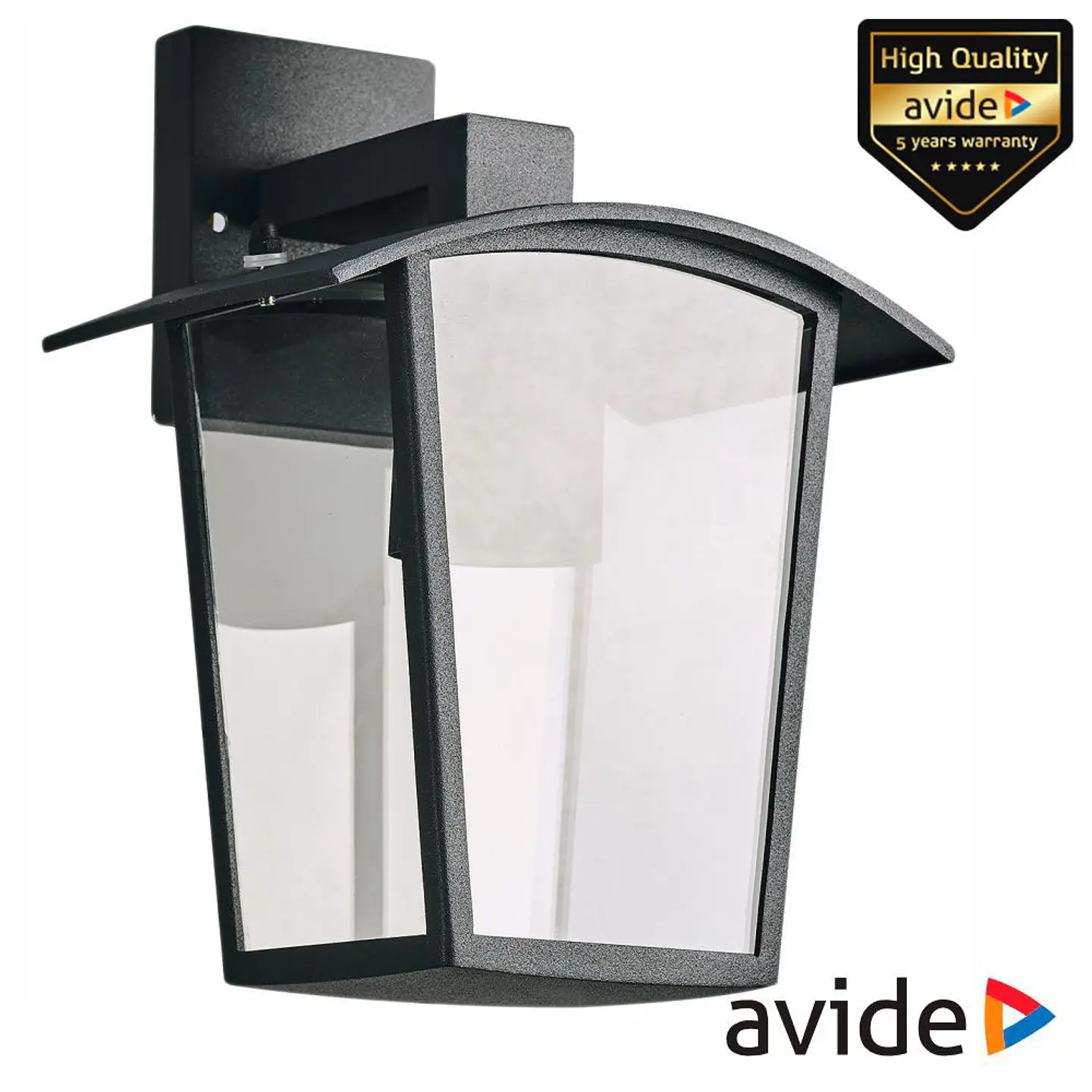 Candeeiro Parede 1xE27 Preto IP44 AVIDE 1