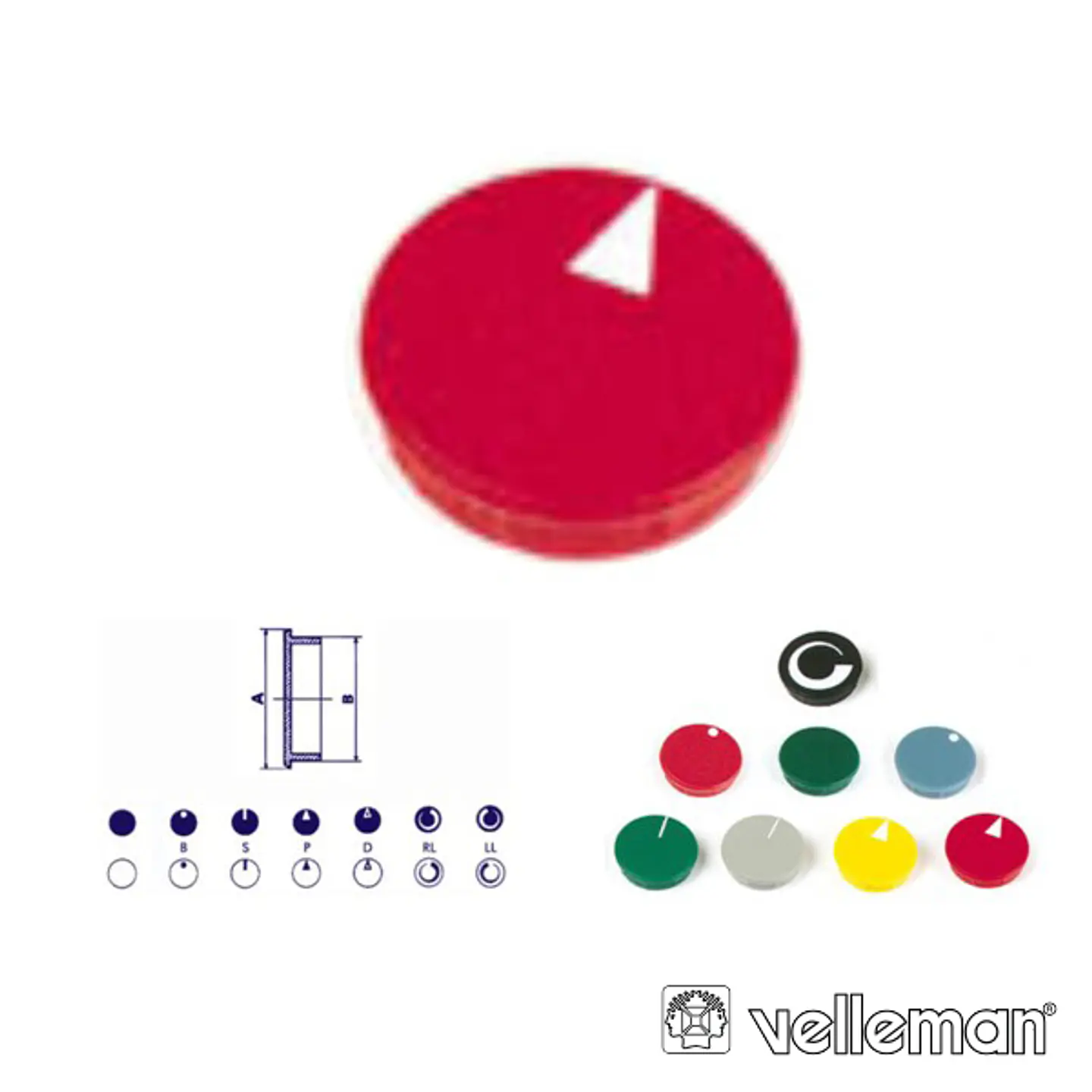TAMPA P/ BOTÃO DE 21MM VERMELHO 1