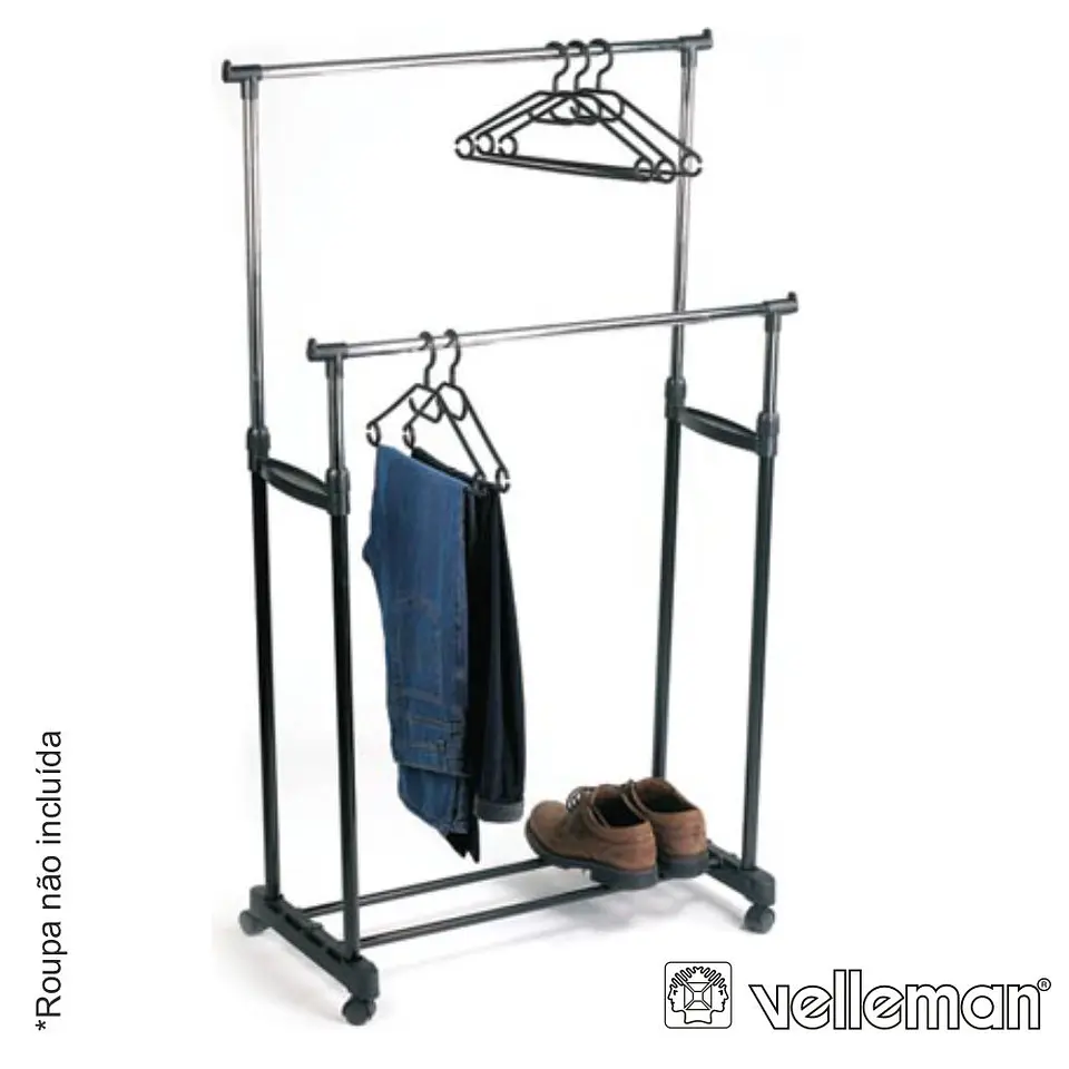 CABIDE PARA ROUPA 80X43X170CM VELLEMAN 1
