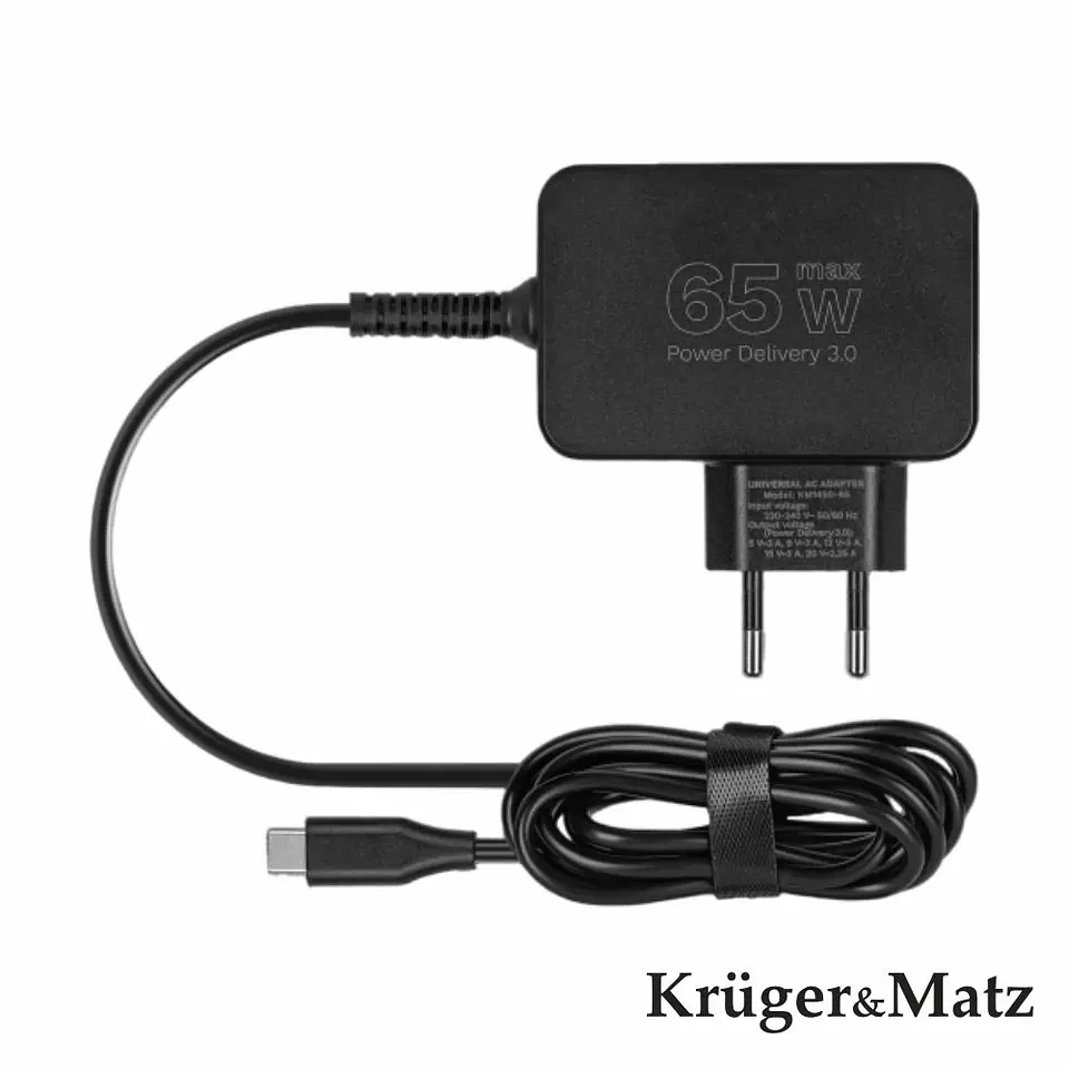 Alimentador Universal 90W PD USB-C c/7 Fichas KRUGERMATZ 1