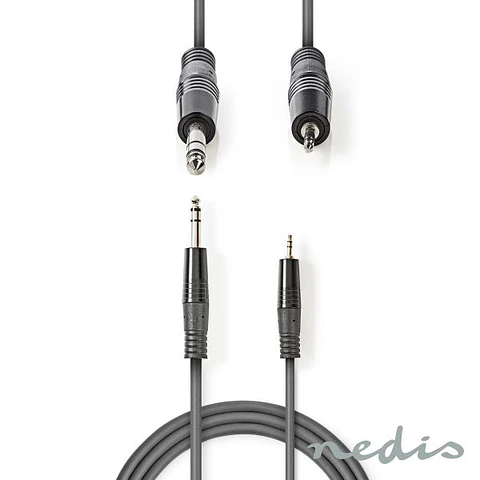 Cabo Jack 6.35mm Macho / Macho 3.5mm 1.50M NEDIS