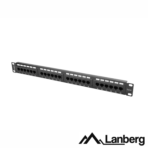 Patch Panel 24 Portas Blindado RJ45 CAT6 1U 19" LANBERG